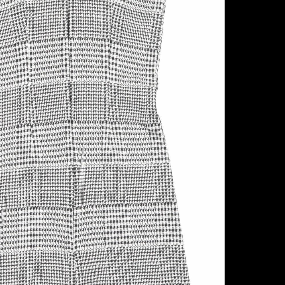 Topshop Womens Silver Camouflage  Pinafore/Dungaree Dress  Size 8