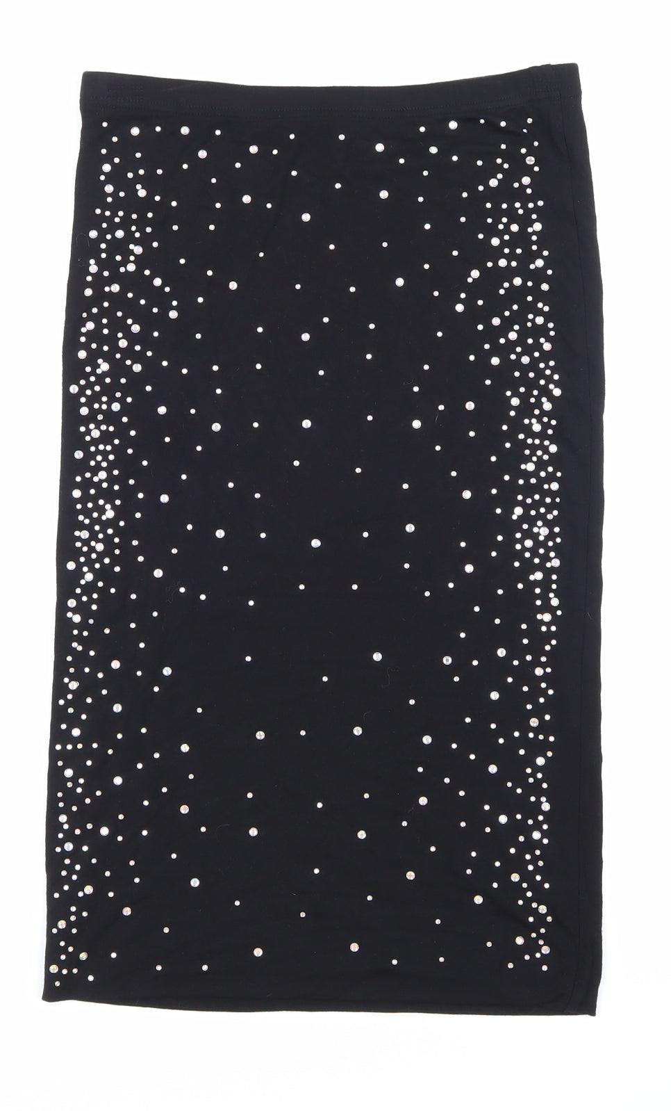 Topshop Womens Black   Straight & Pencil Skirt Size 10  - Sparkle