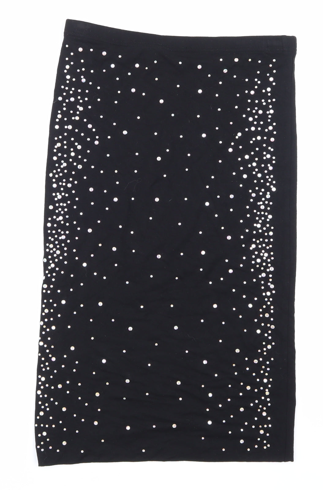 Topshop Womens Black   Straight & Pencil Skirt Size 10  - Sparkle