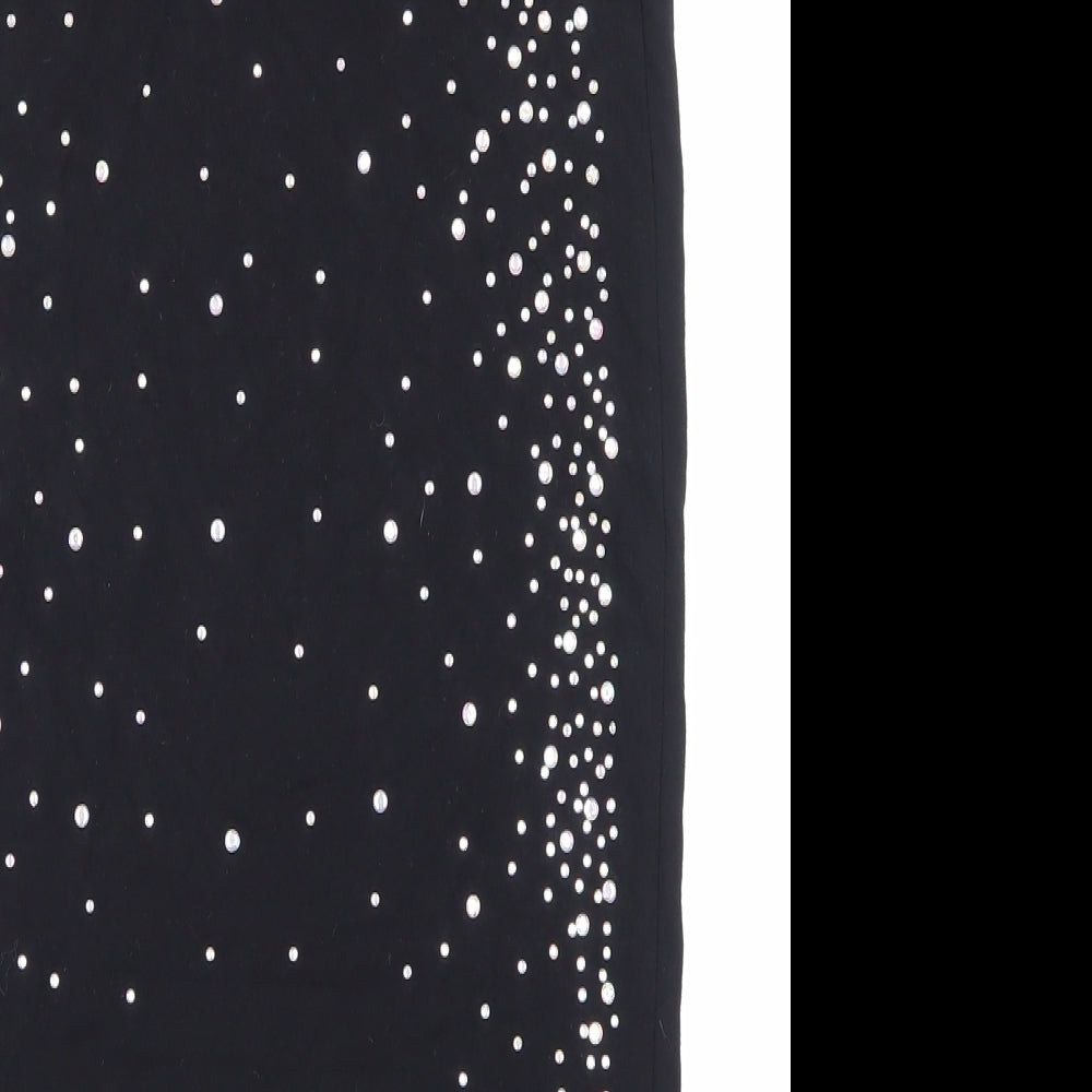 Topshop Womens Black   Straight & Pencil Skirt Size 10  - Sparkle