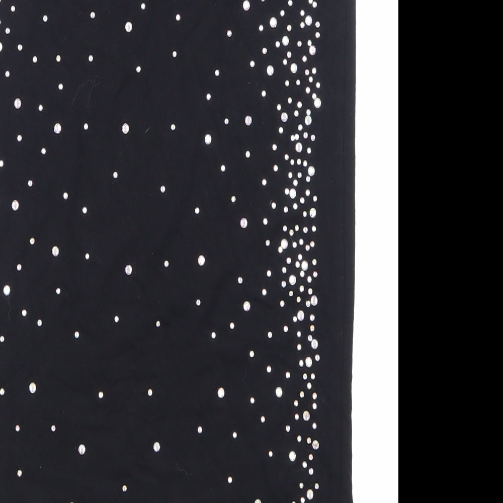 Topshop Womens Black   Straight & Pencil Skirt Size 10  - Sparkle