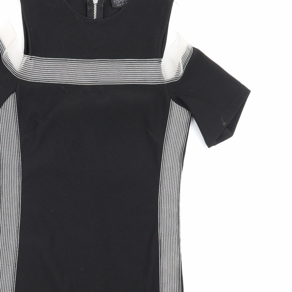 Topshop Womens Black   Pencil Dress  Size 10
