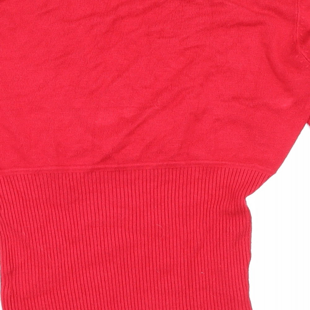 bay Womens Red   Basic T-Shirt Size 8