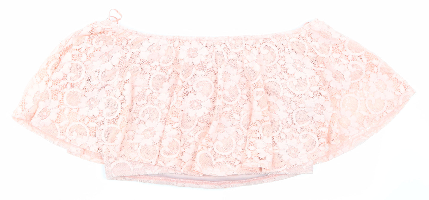 Pink Boutique Womens Pink  Lace Basic Tank Size 10