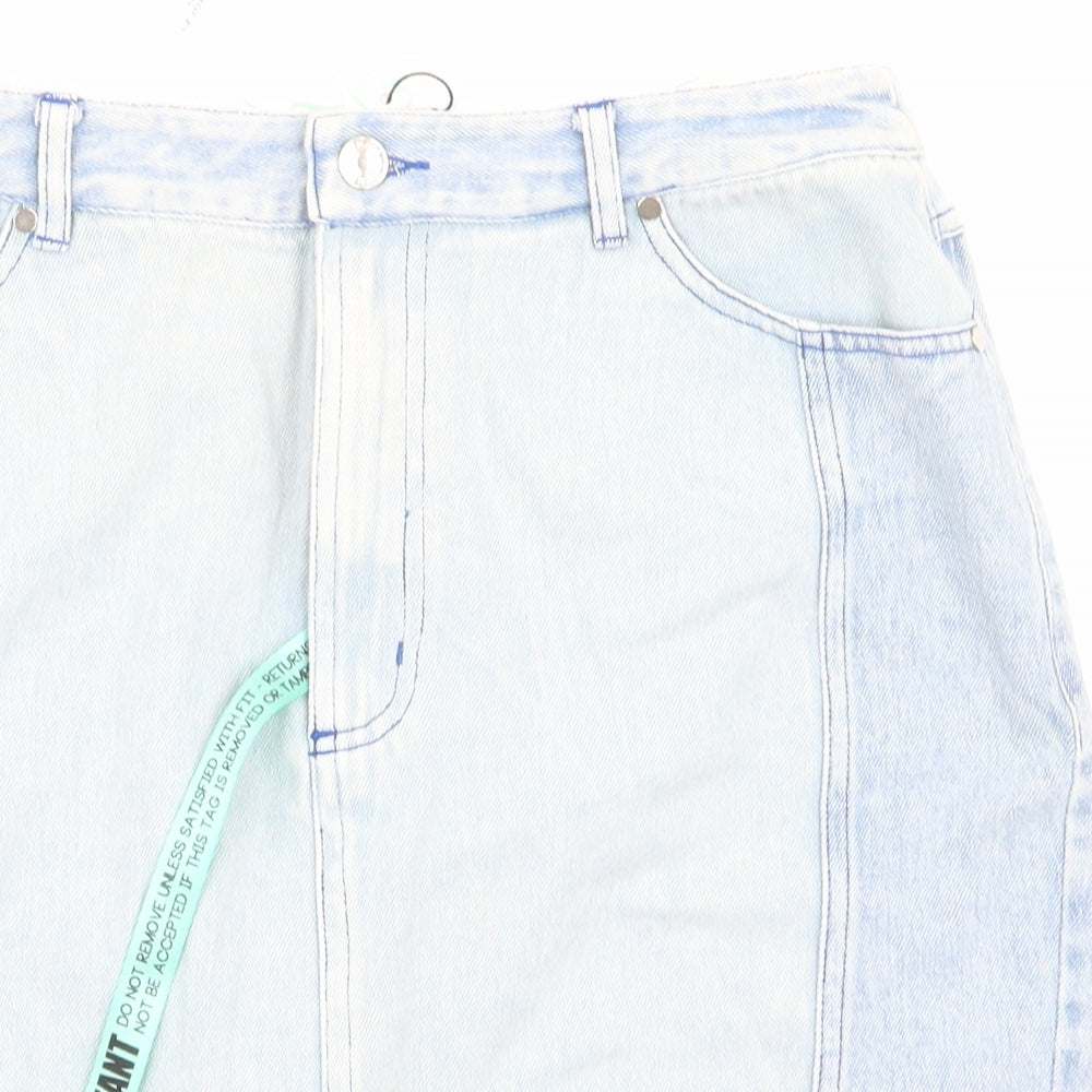 Mistress Rocks Womens Blue  Denim Mini Skirt Size M