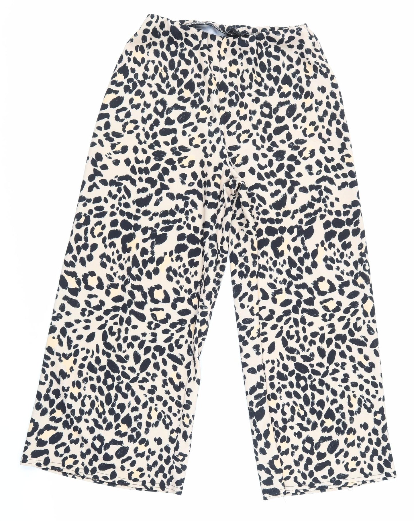 NewLook Womens Brown Animal Print  Cropped Trousers Size 10