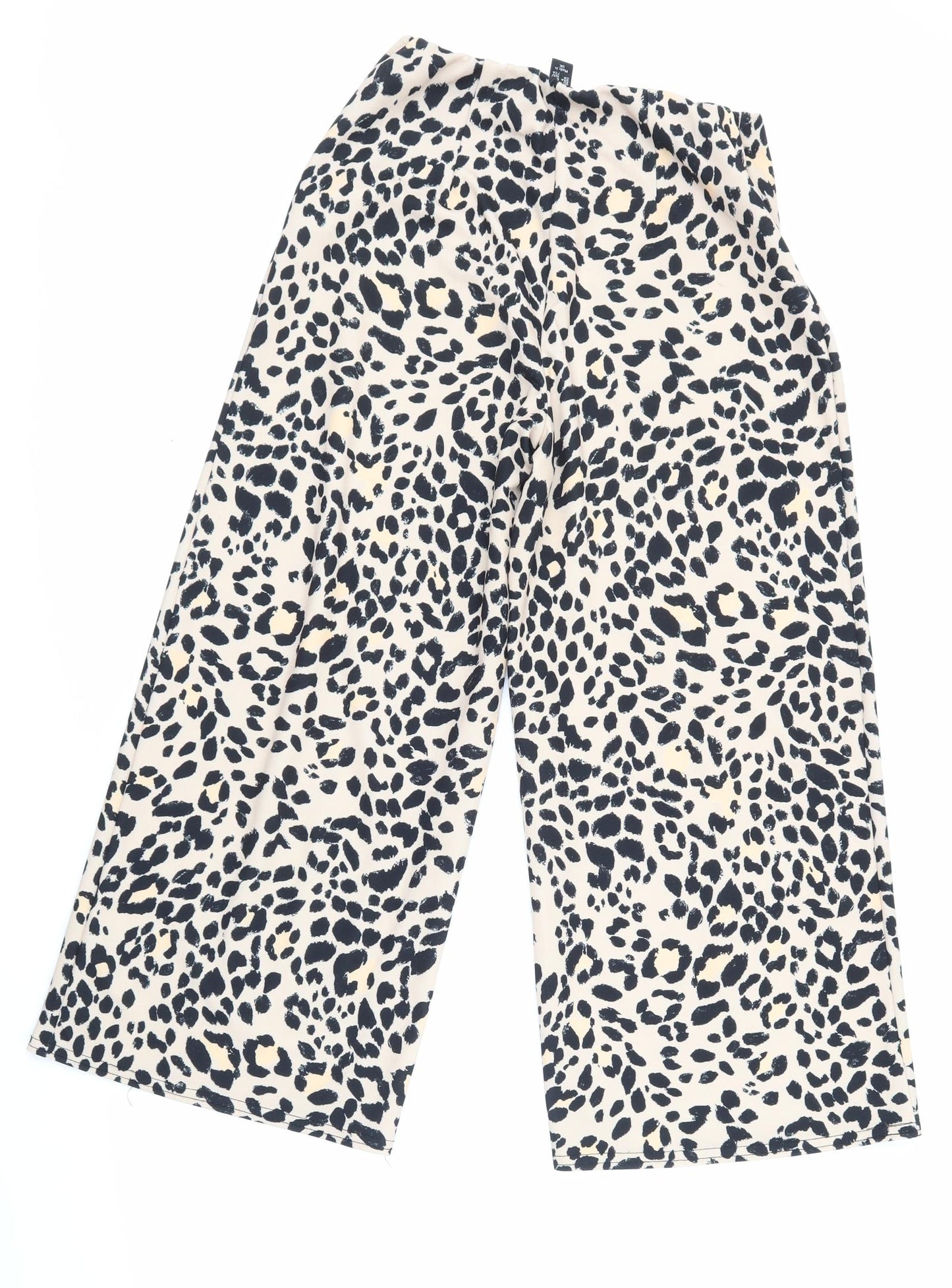 NewLook Womens Brown Animal Print  Cropped Trousers Size 10