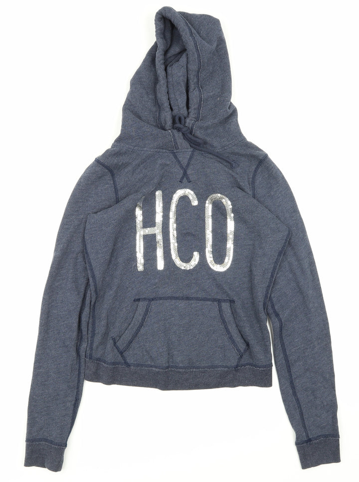 Hollister Womens Black Pullover Hoodie Size S