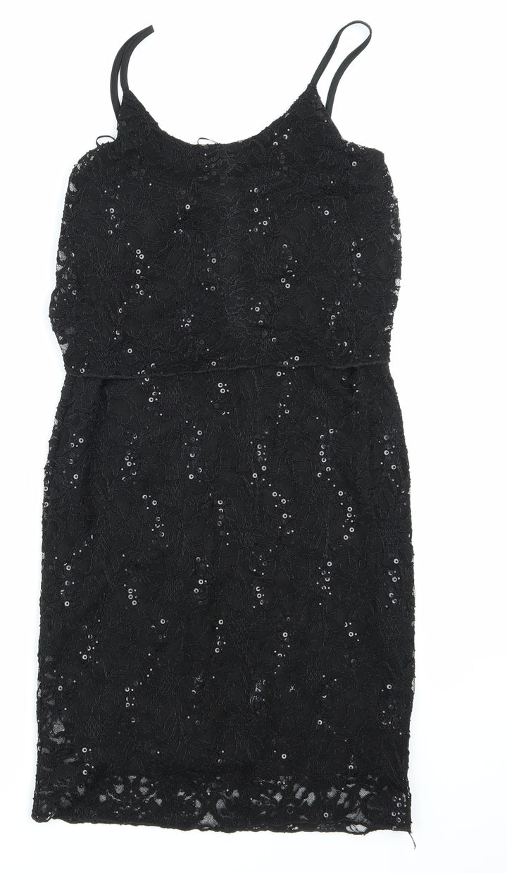 Select Womens Beige  Lace Pencil Dress  Size 12  - Sparkly