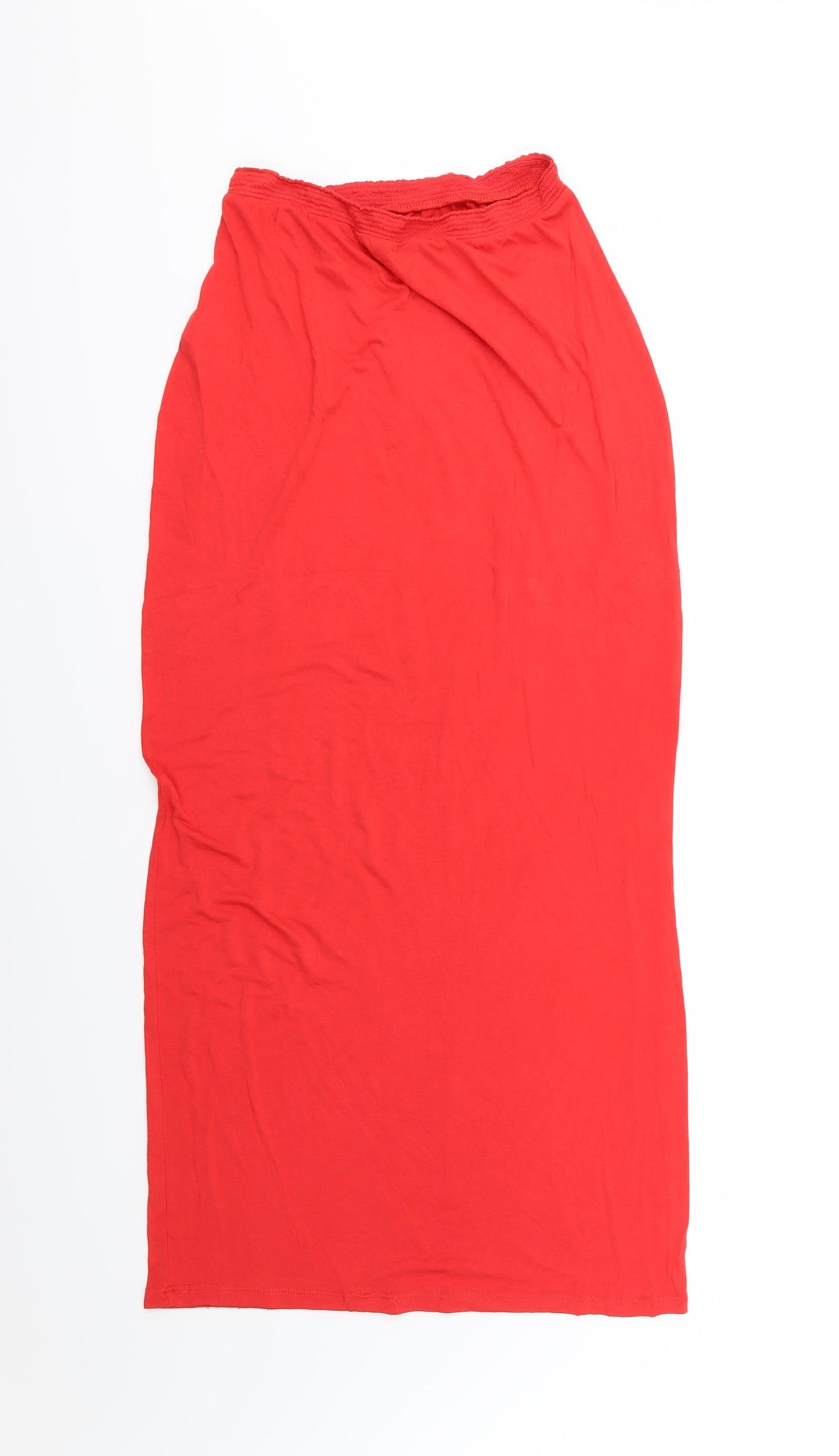 Primark Womens Red  Jersey Maxi Skirt Size 14