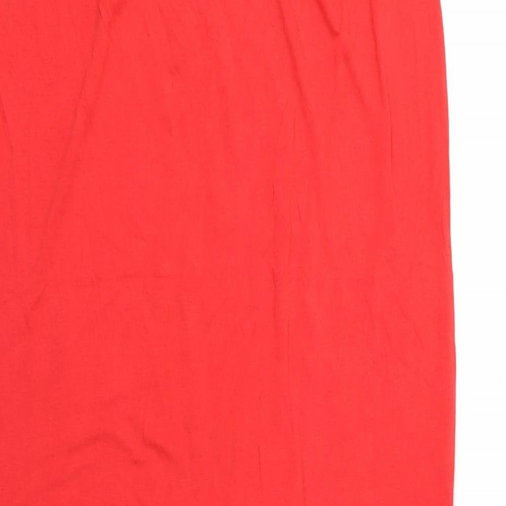 Primark Womens Red  Jersey Maxi Skirt Size 14