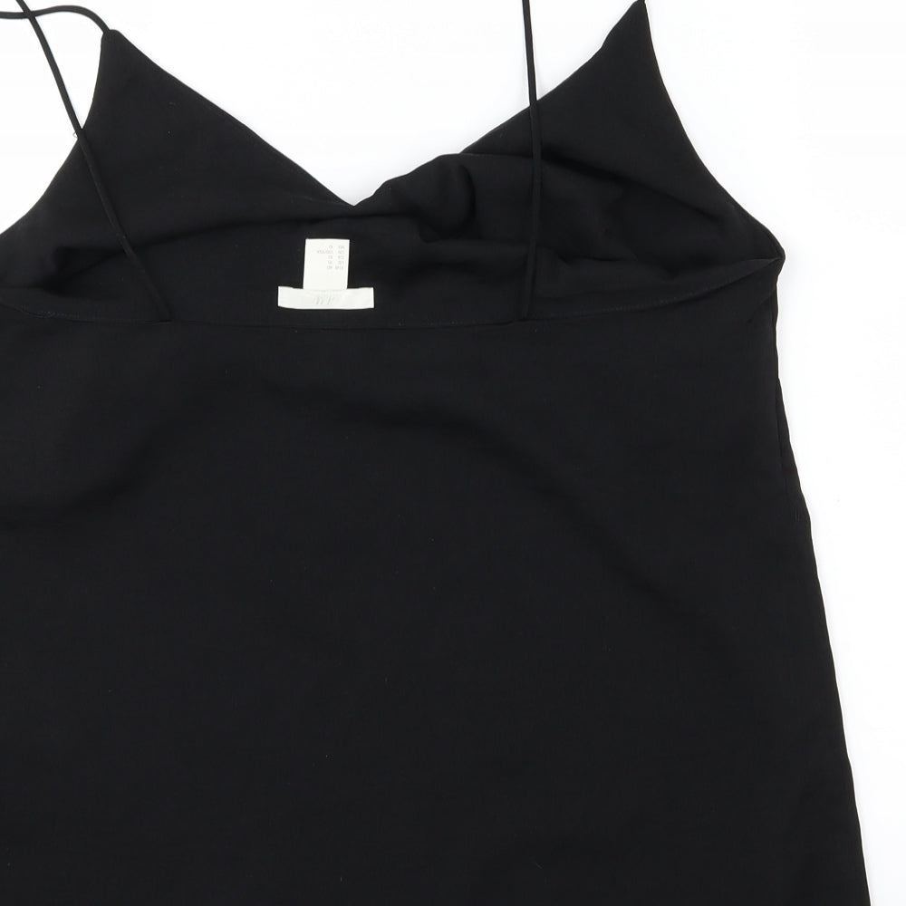 H&M Womens Black  Chiffon Camisole Tank Size 12