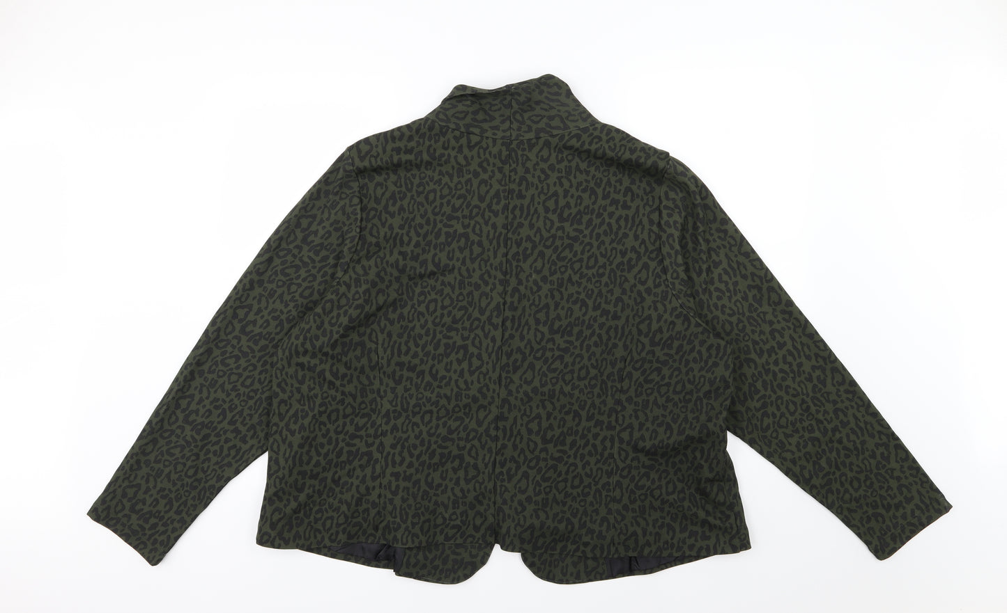 Etam Womens Green Animal Print  Jacket Blazer Size 26