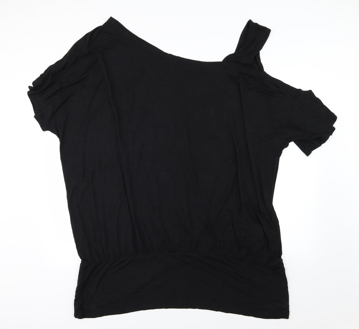 Capsule Womens Black  Jersey Basic T-Shirt Size 32