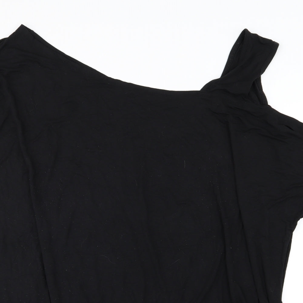 Capsule Womens Black  Jersey Basic T-Shirt Size 32