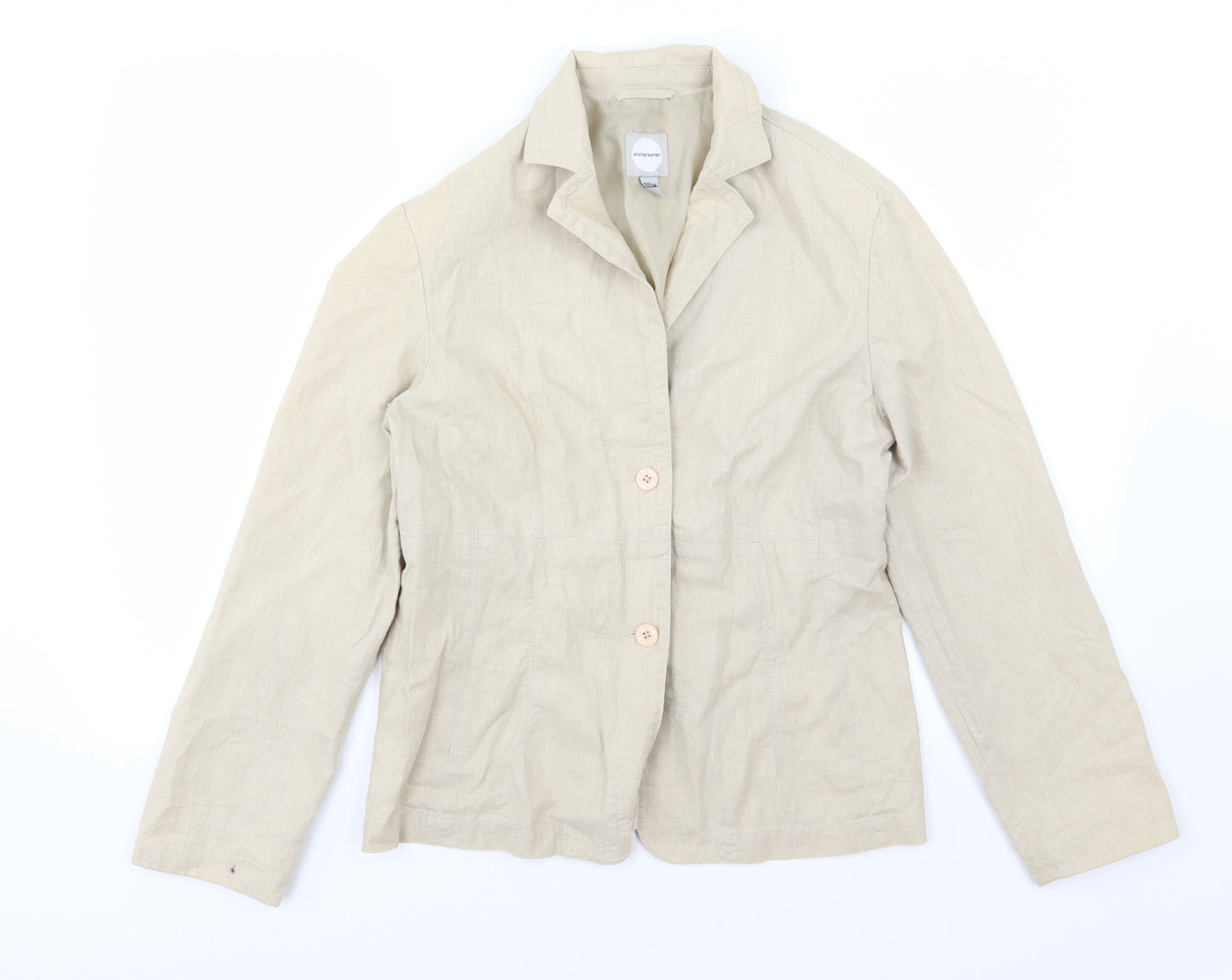 Another Woman Womens Beige   Jacket Blazer Size 12