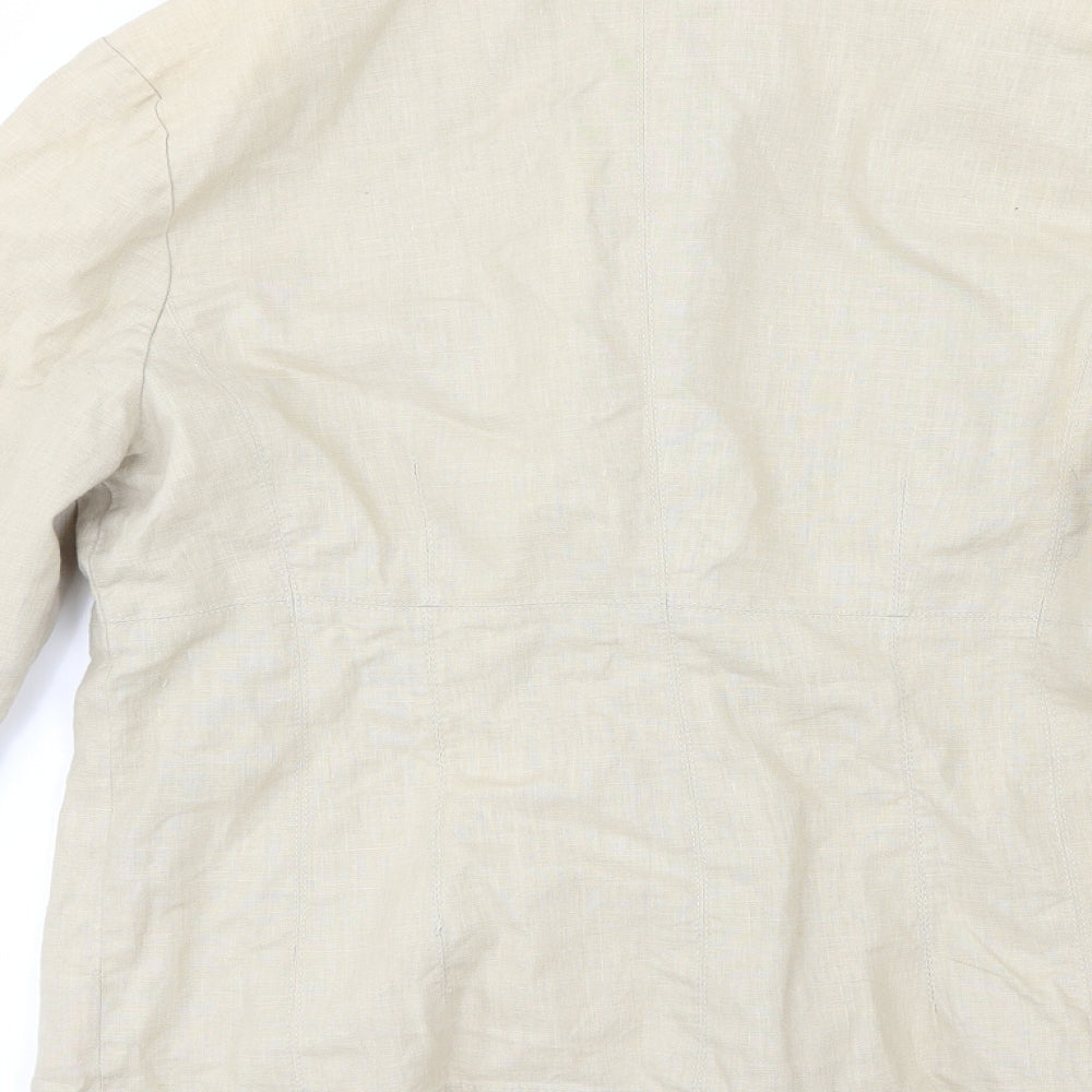 Another Woman Womens Beige   Jacket Blazer Size 12