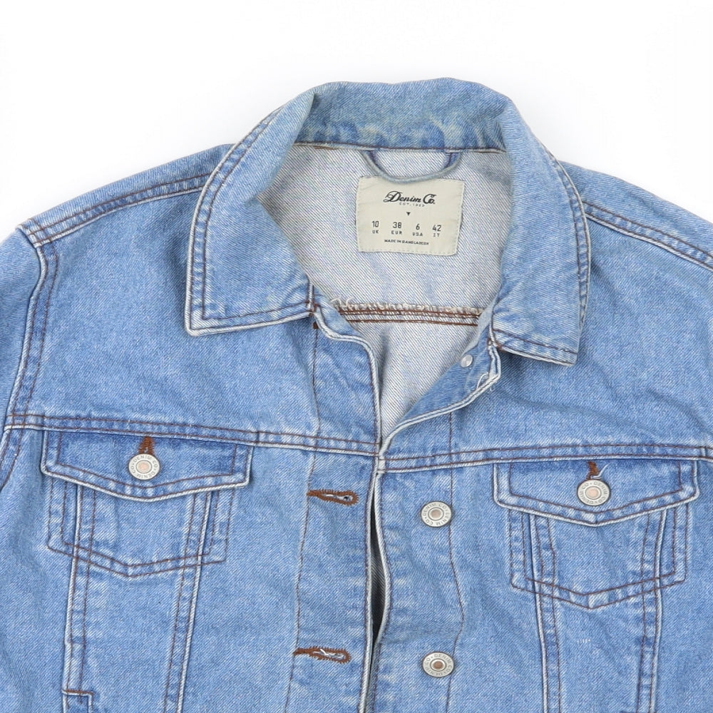 Denim & Co. Womens Blue  Denim Jacket  Size 10