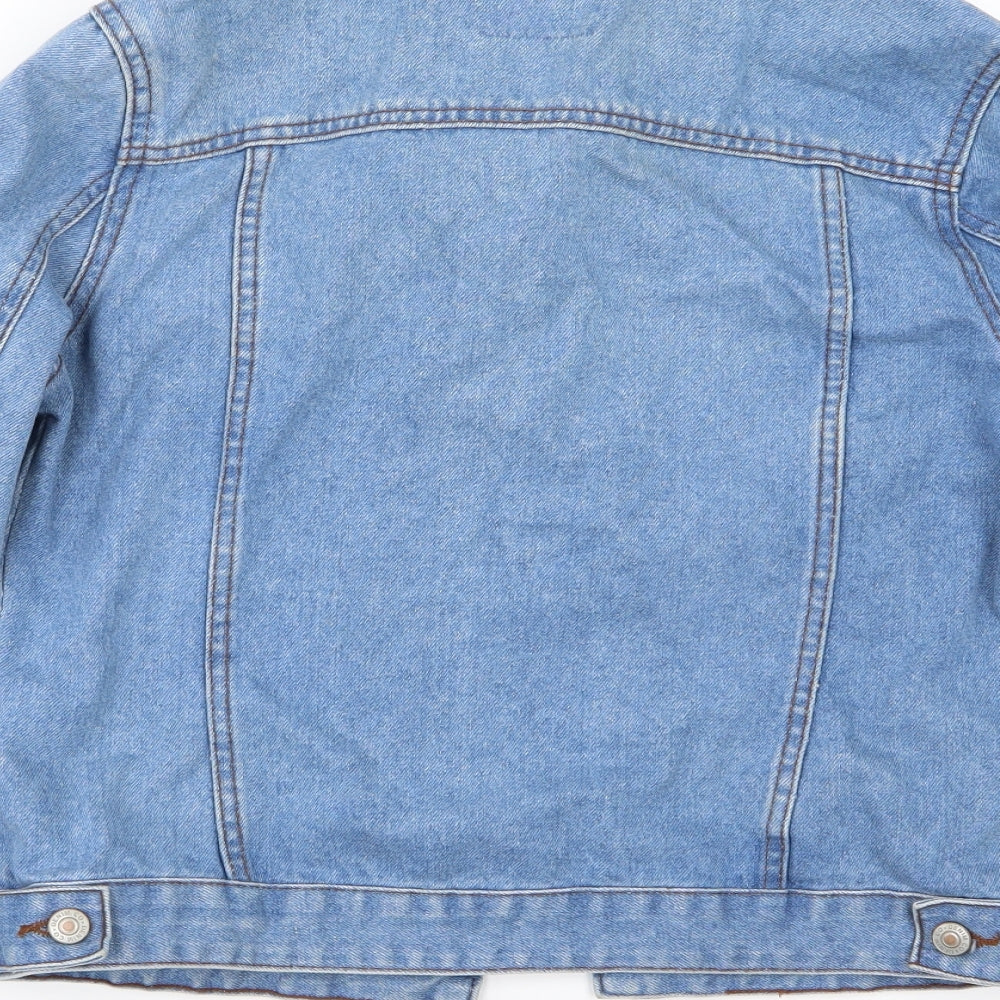 Denim & Co. Womens Blue  Denim Jacket  Size 10