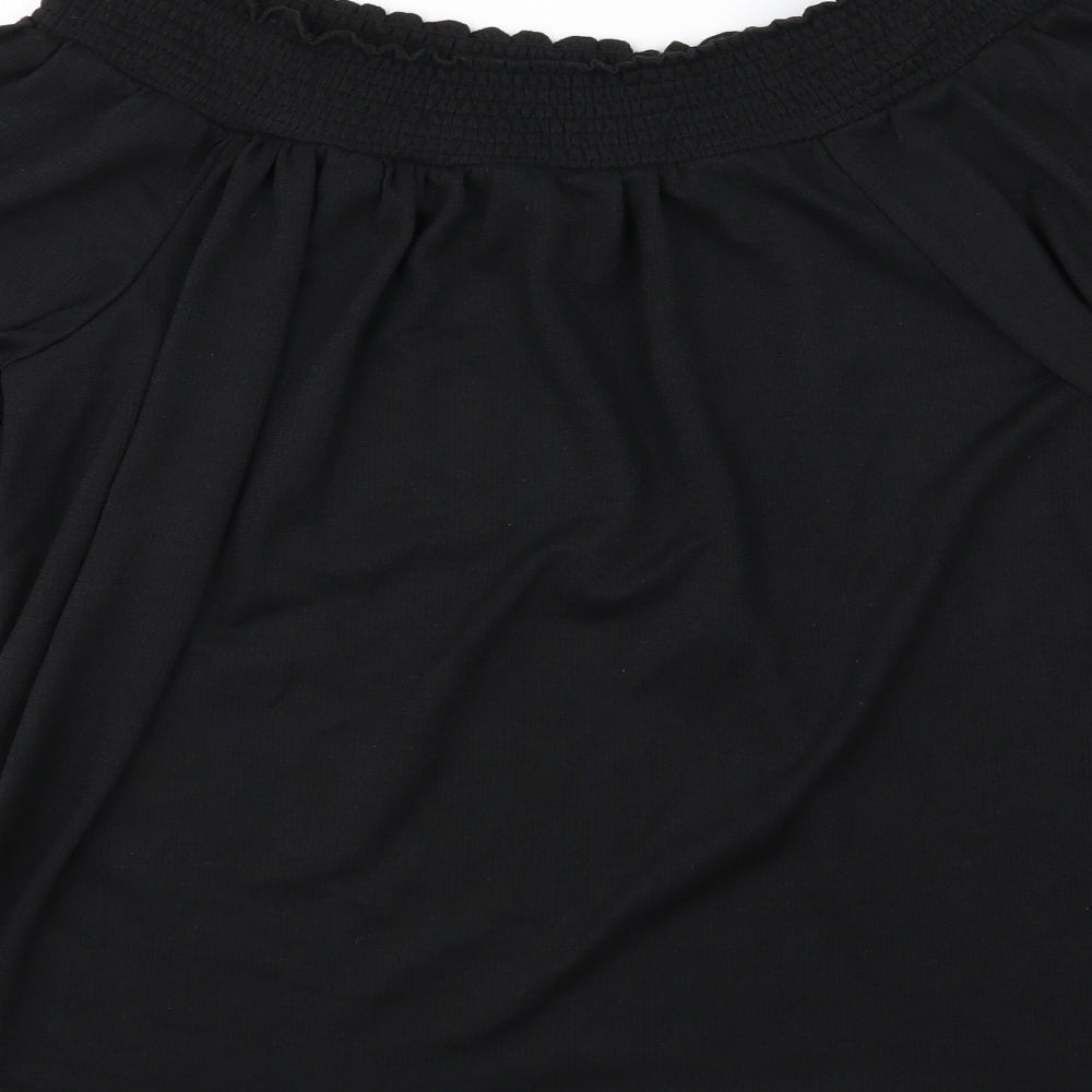 George Womens Black   Basic Blouse Size 14