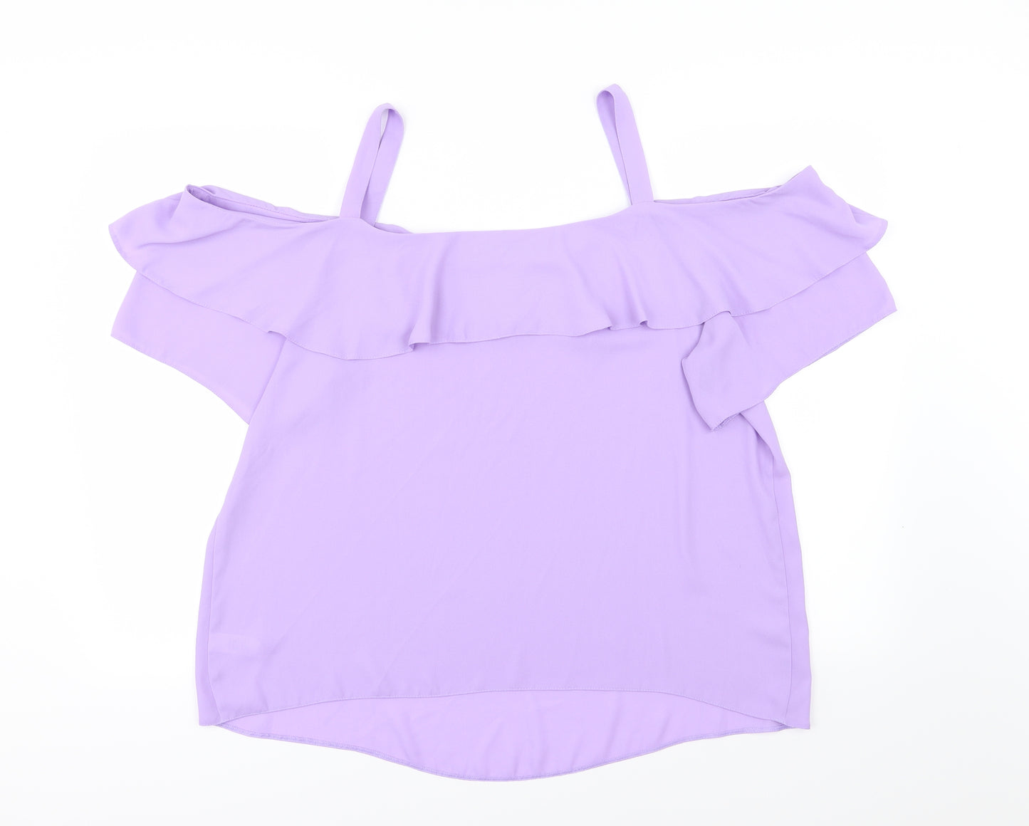 George Womens Purple  Chiffon Basic Blouse Size 18