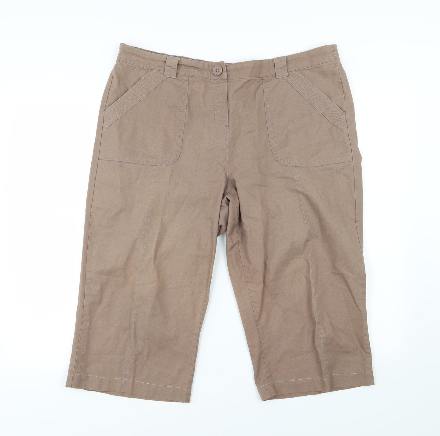 BHS Womens Brown   Chino Shorts Size 16