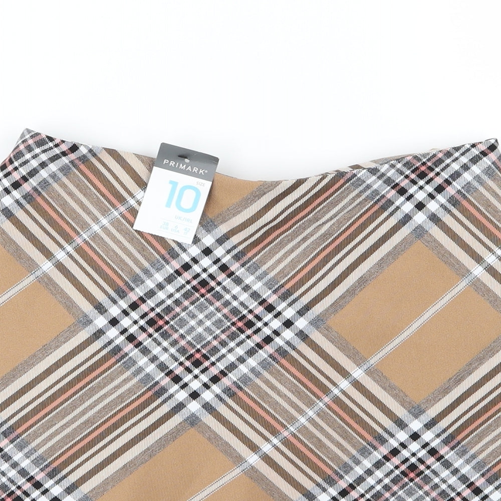 Primark Womens Multicoloured Striped  A-Line Skirt Size 10