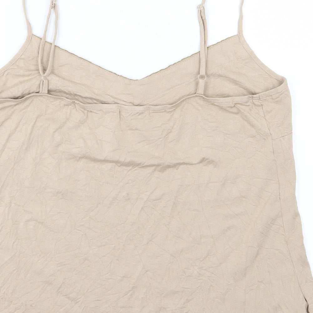 Preworn Womens Beige   Basic Tank Size 20  - Sequin