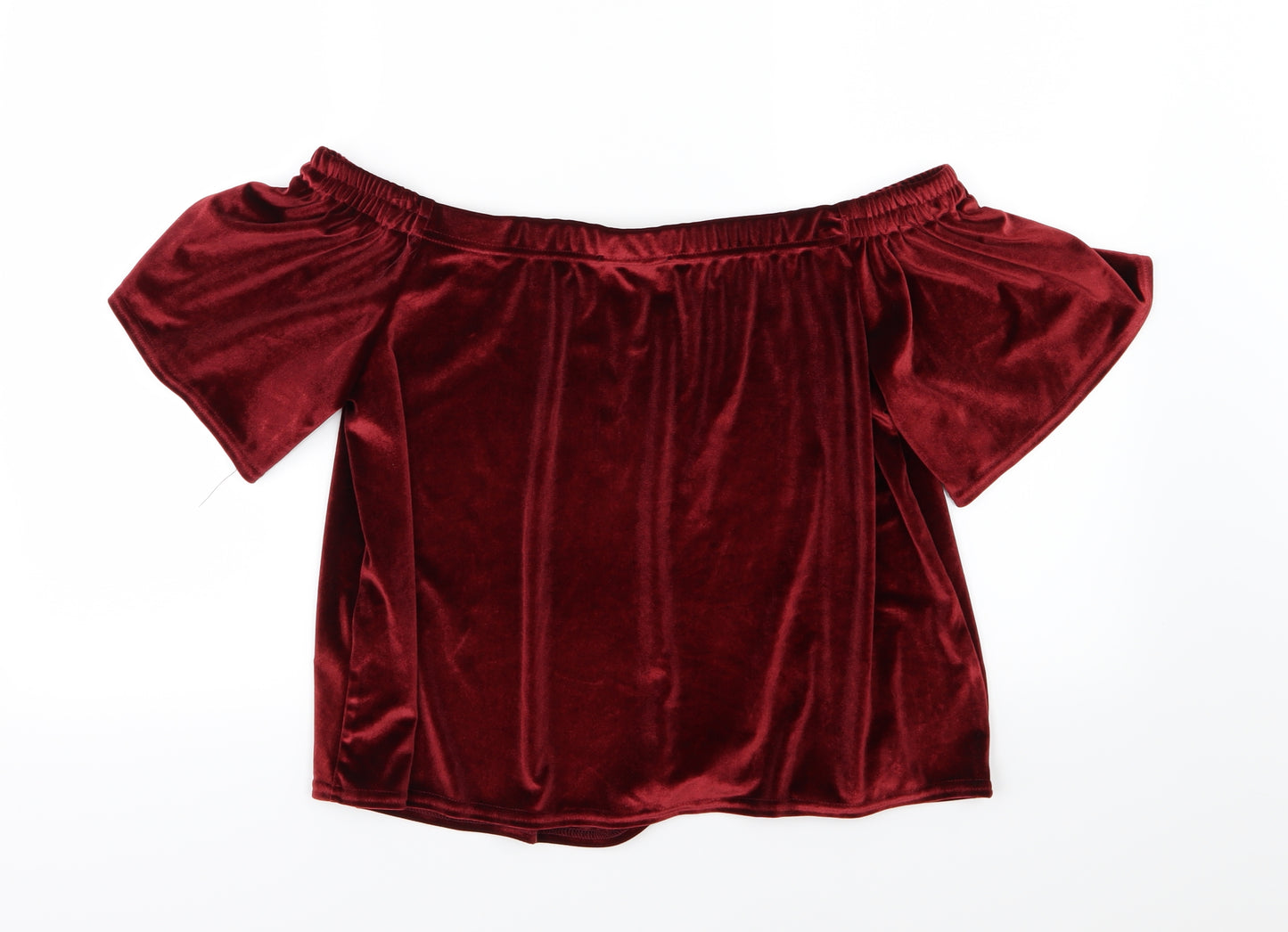 Atmosphere Womens Red  Velour Basic T-Shirt Size 18