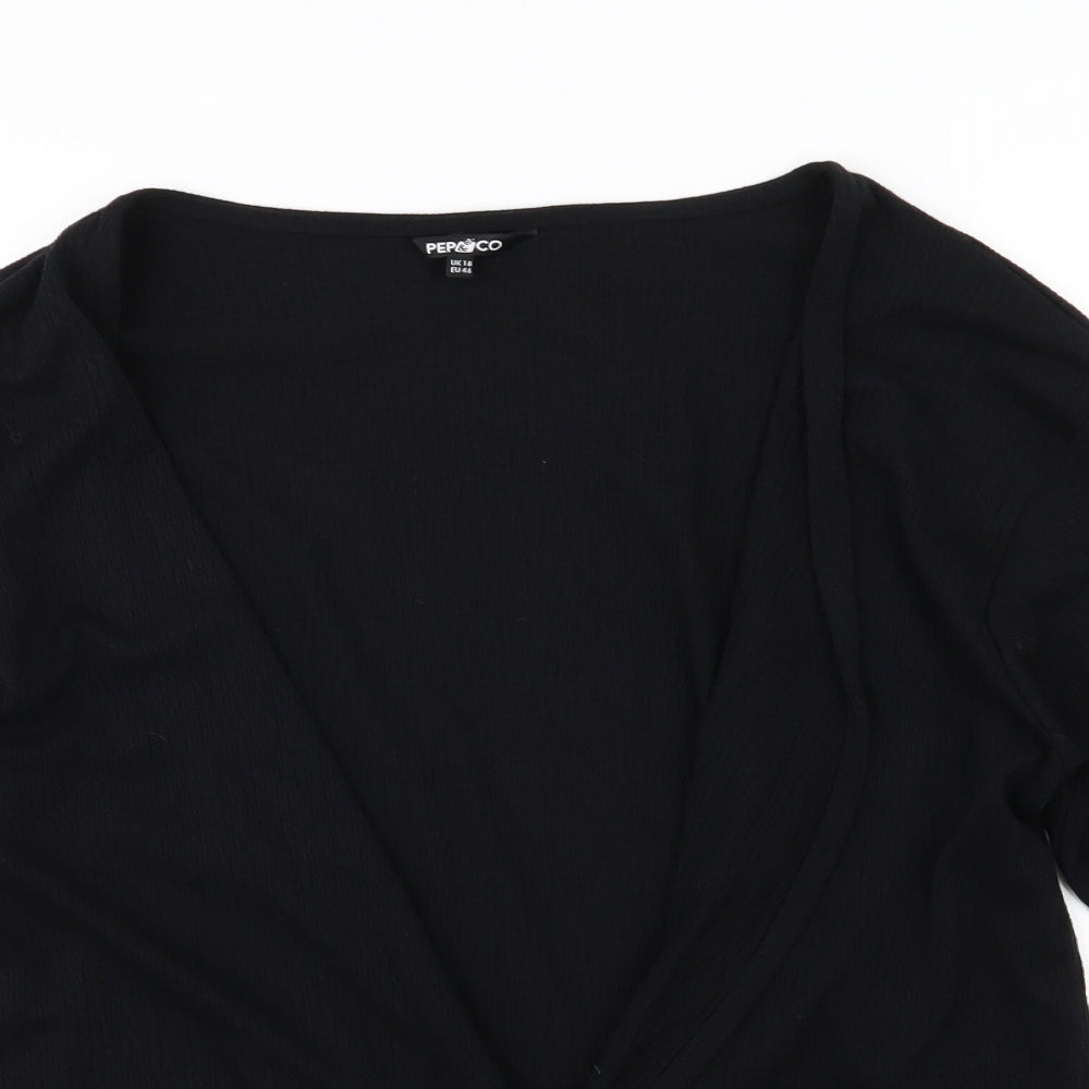 Pep&Co Womens Black   Cardigan Jumper Size 18