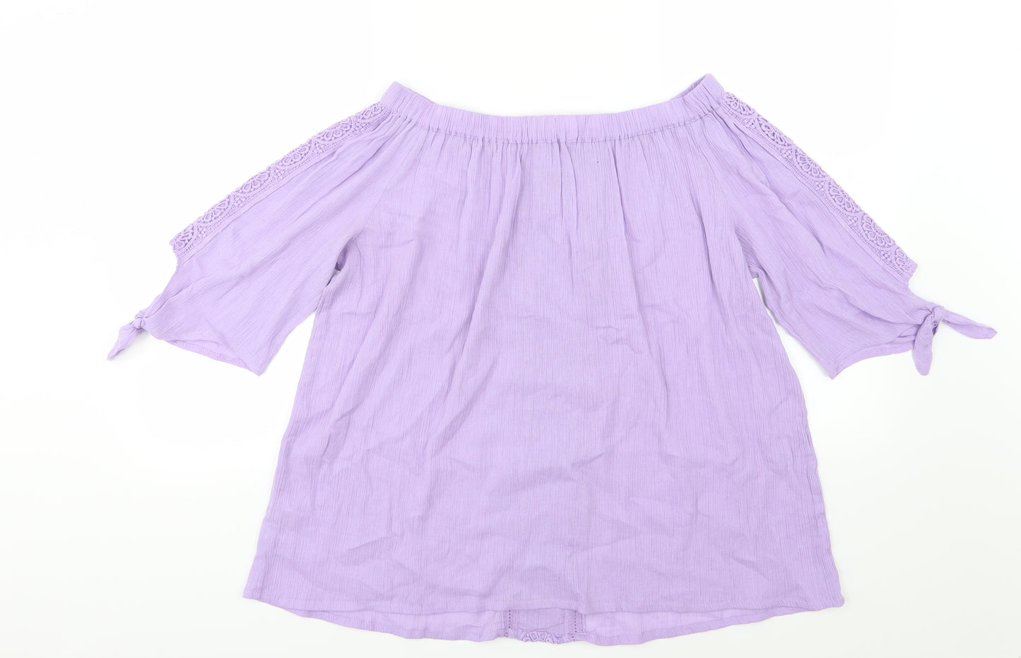George Womens Purple  Woven Basic Blouse Size 18