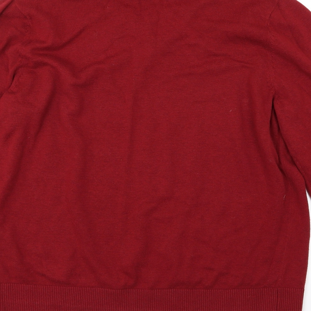 Merona Mens Red  Knit Pullover Jumper Size L