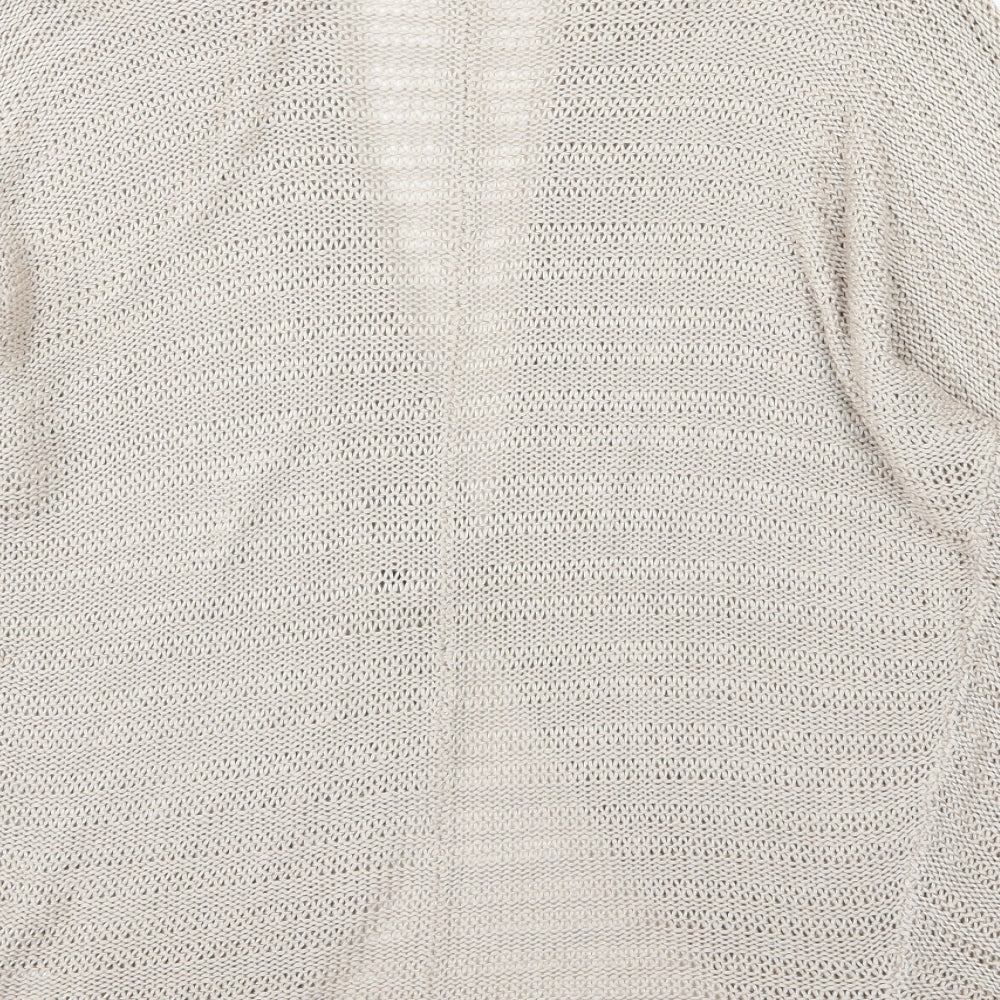 F&F Womens Beige  Knit Cardigan Jumper Size 12