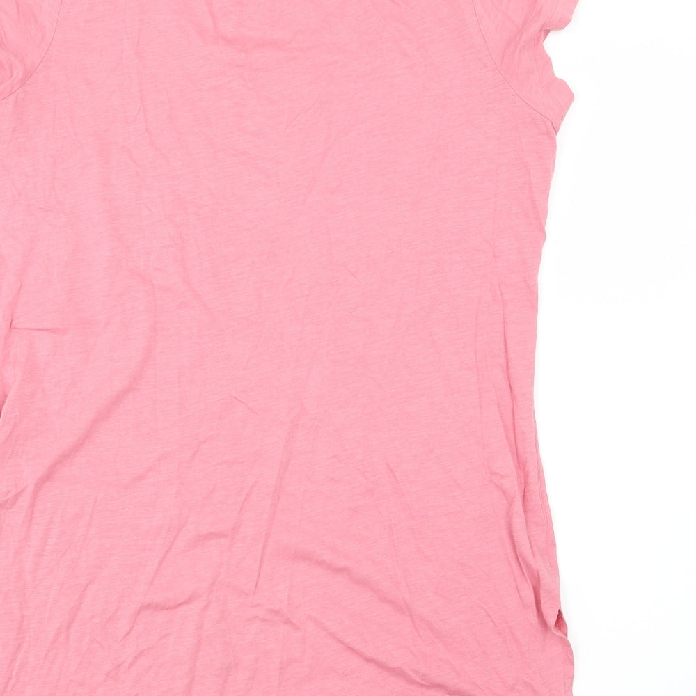 M&Co Womens Pink  Jersey Basic T-Shirt Size 14