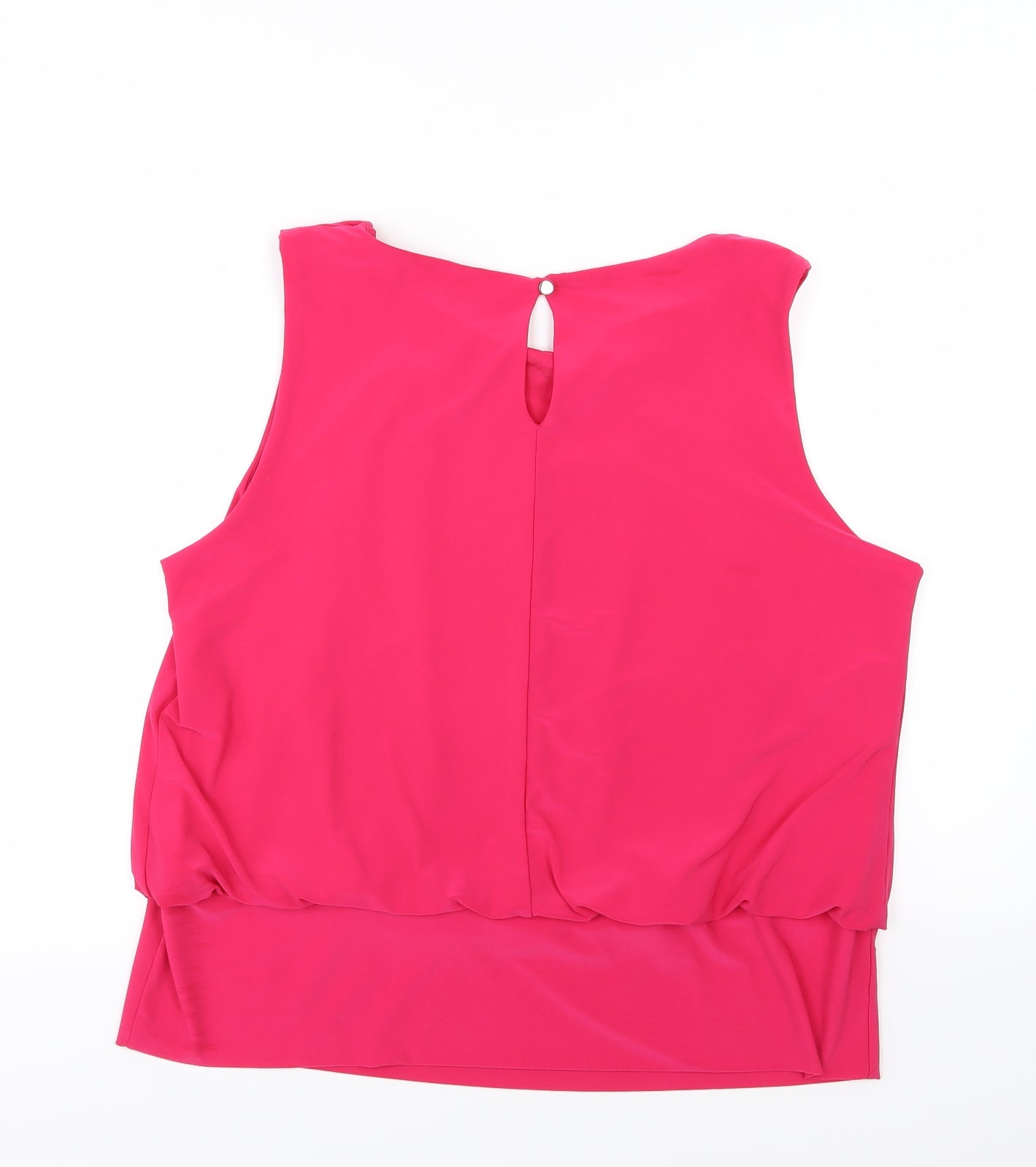 Roman Womens Pink  Chiffon Basic Blouse Size 20