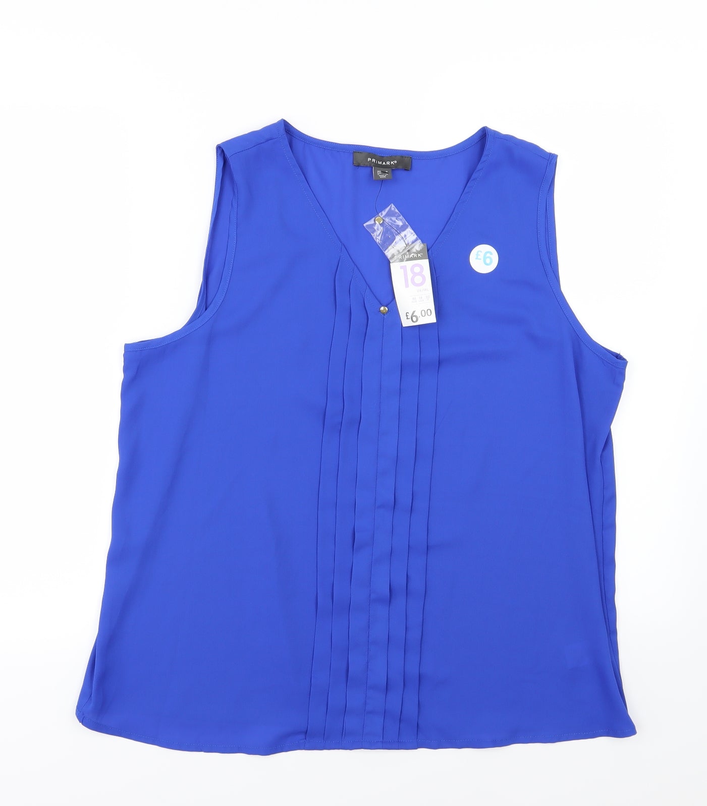 Primark Womens Blue  Chiffon Camisole Blouse Size 18