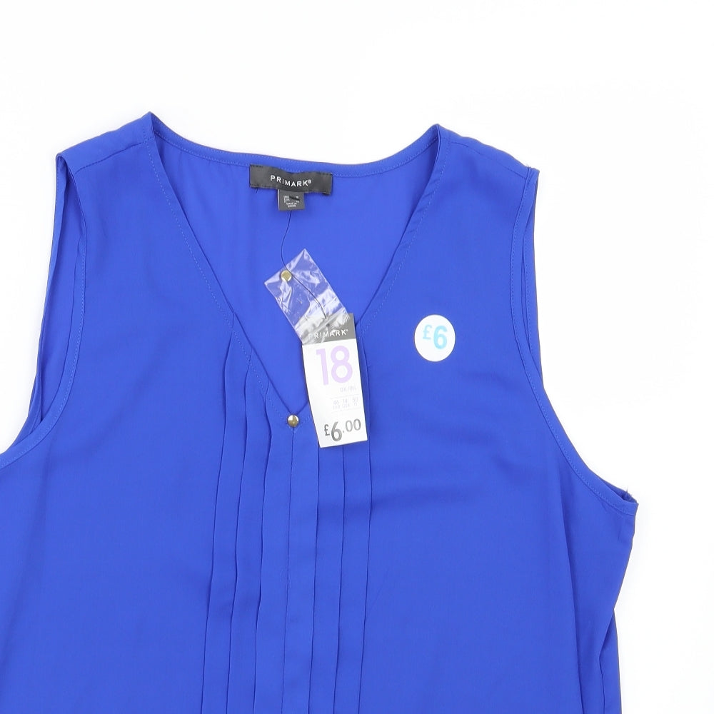 Primark Womens Blue  Chiffon Camisole Blouse Size 18