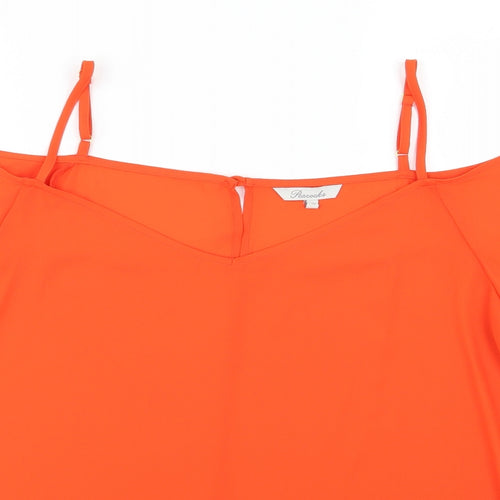 Peacocks Womens Red  Chiffon Basic Blouse Size 18