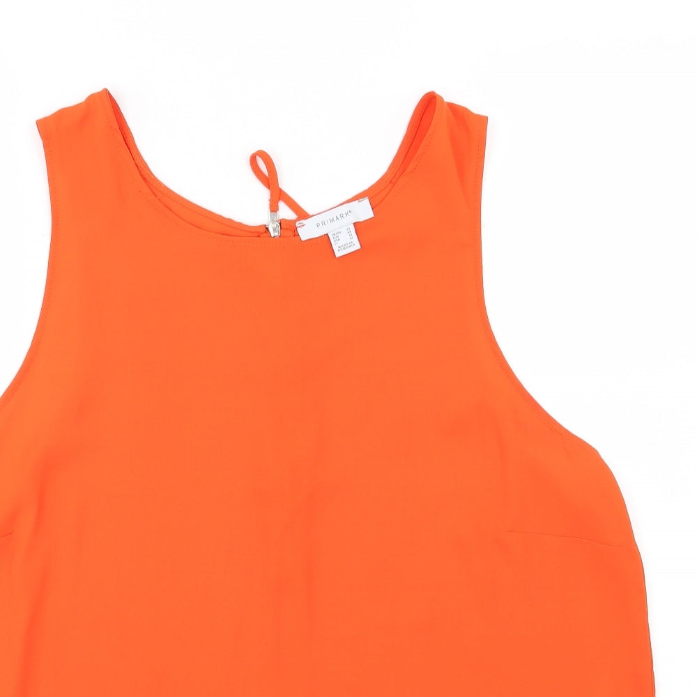 Primark Womens Orange  Chiffon Basic Blouse Size 20