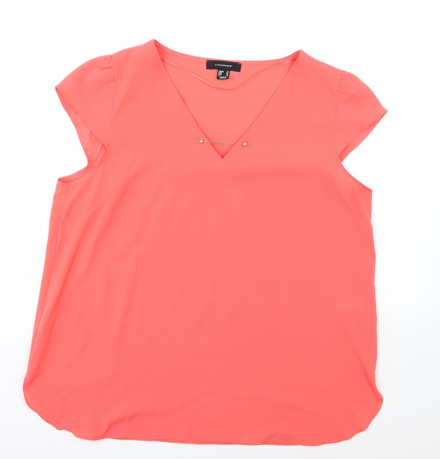 Atmosphere Womens Pink  Chiffon Basic Blouse Size 16