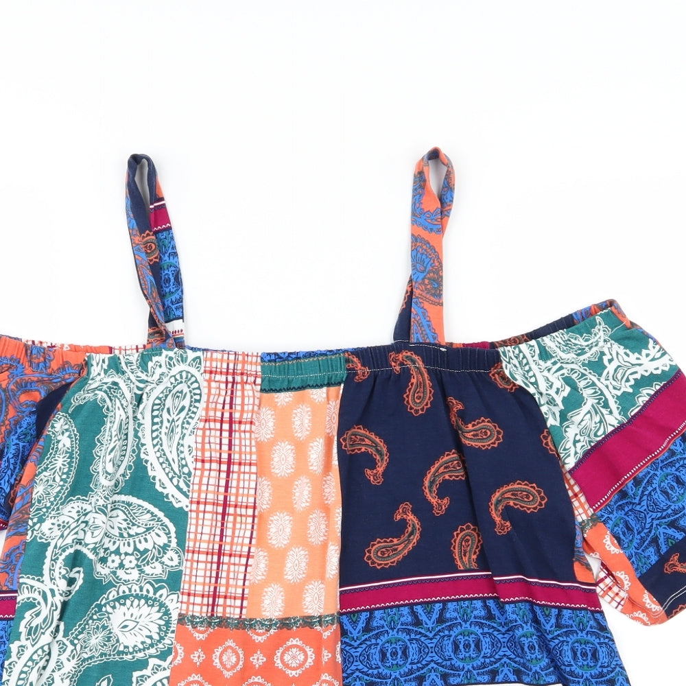 TU Womens Multicoloured Paisley Jersey Basic Blouse Size 18