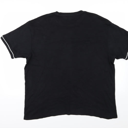 Topman Mens Black  Jersey  T-Shirt Size 2XL