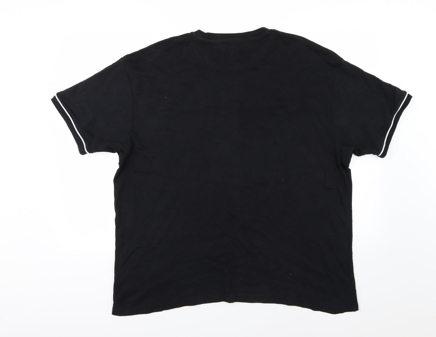 Topman Mens Black  Jersey  T-Shirt Size 2XL