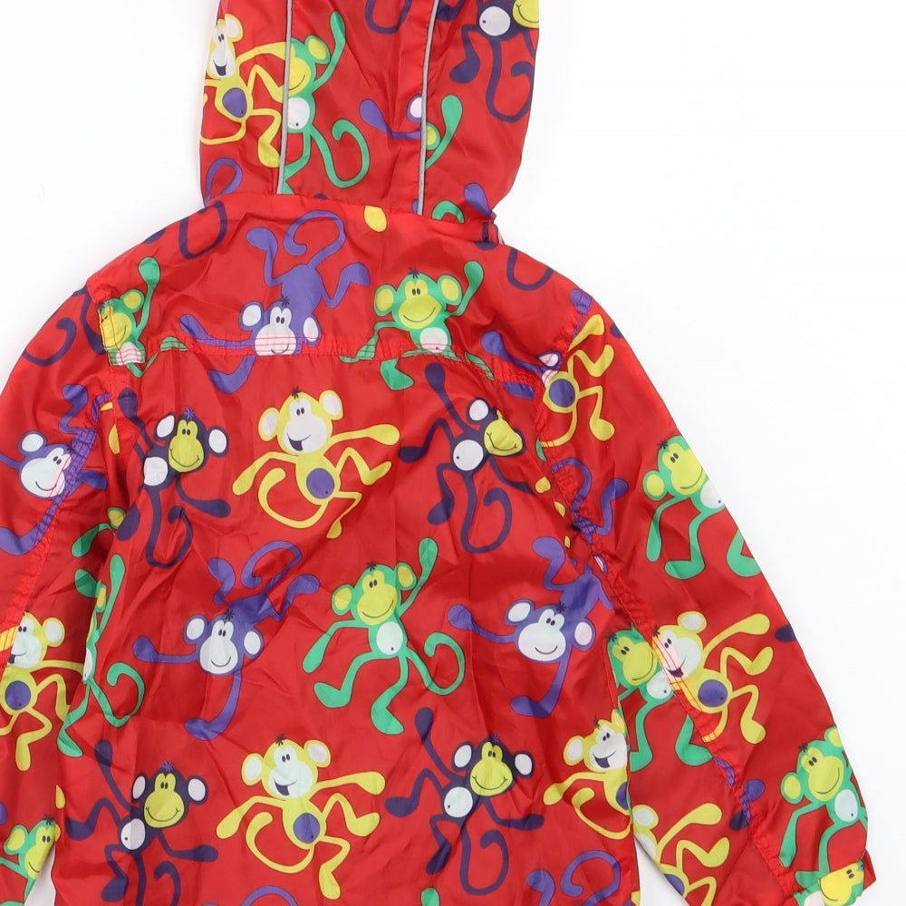 George Boys Red   Jacket  Size 3-4 Years  - Monkey