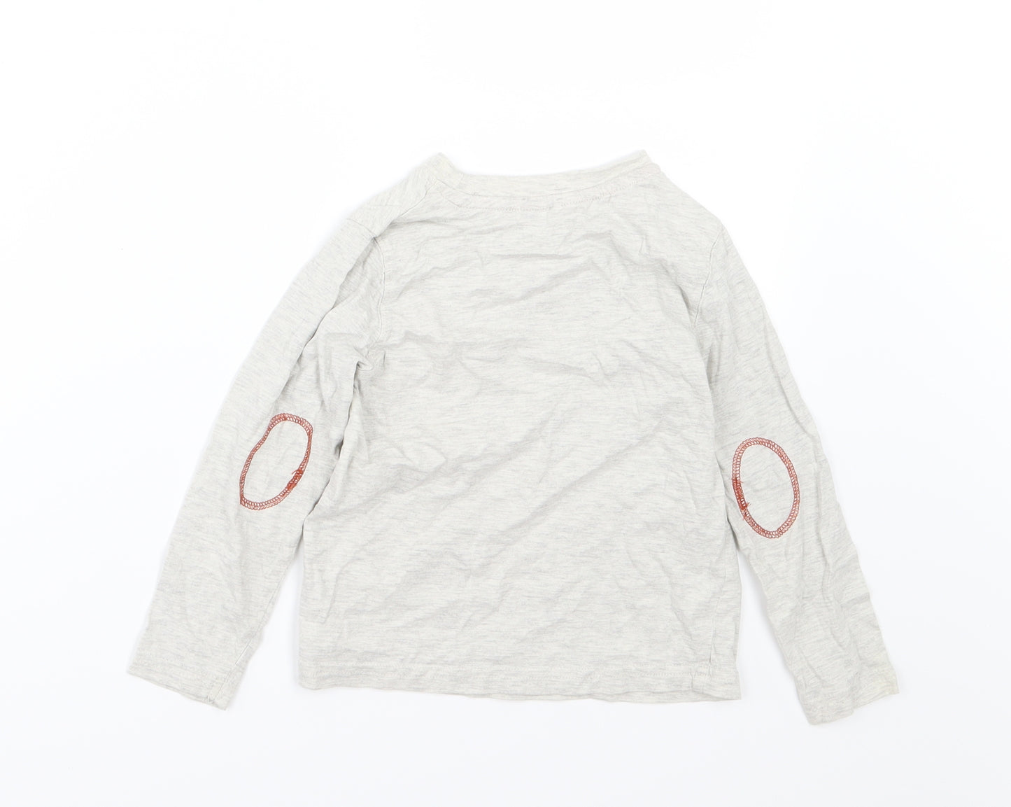 George Boys Grey Geometric Jersey Basic T-Shirt Size 3-4 Years