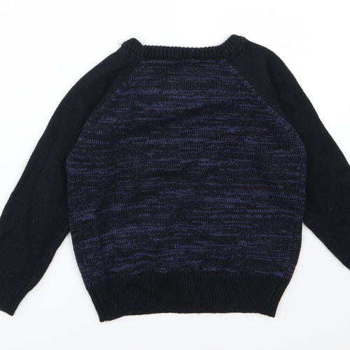 Primark Boys Blue  Knit Pullover Jumper Size 3-4 Years