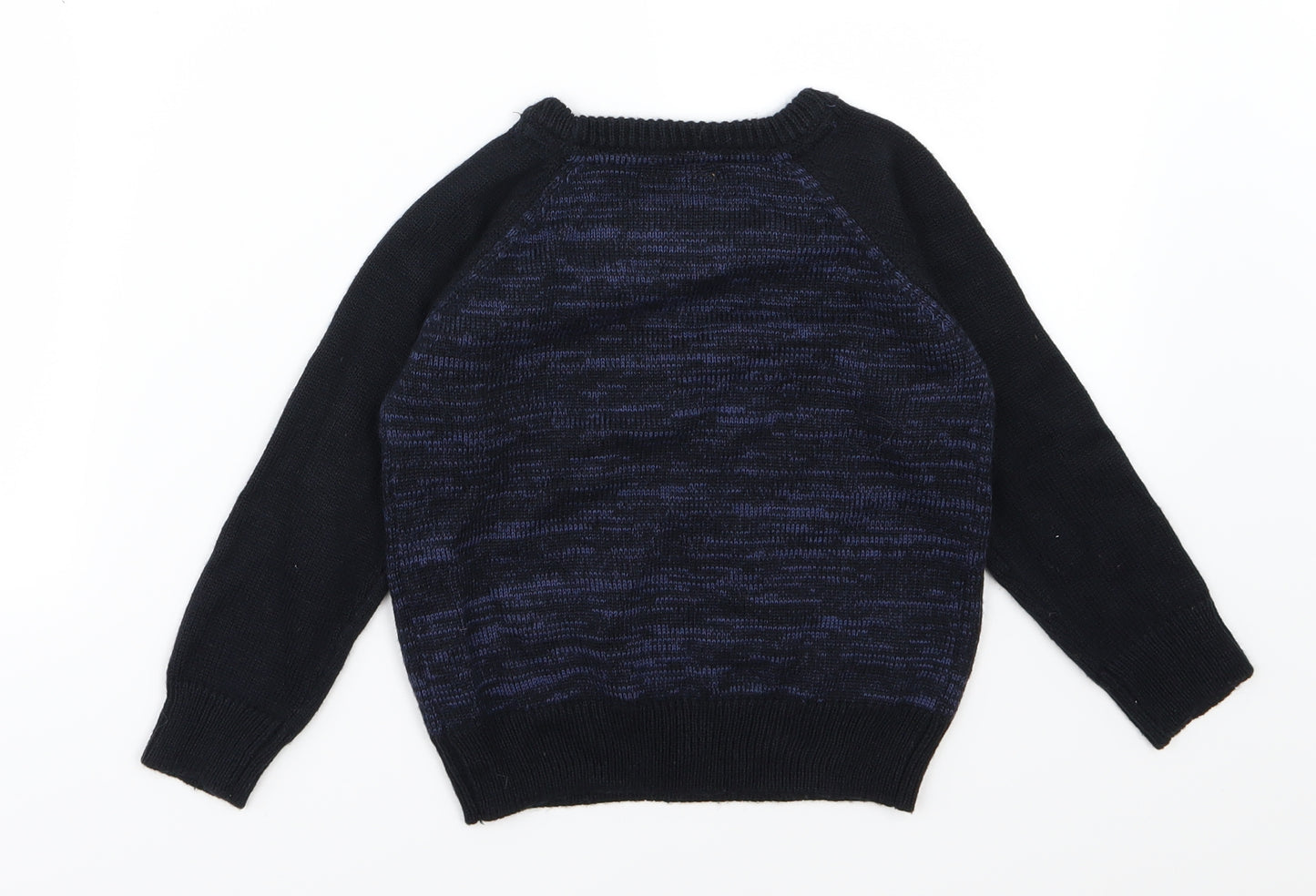 Primark Boys Blue  Knit Pullover Jumper Size 3-4 Years