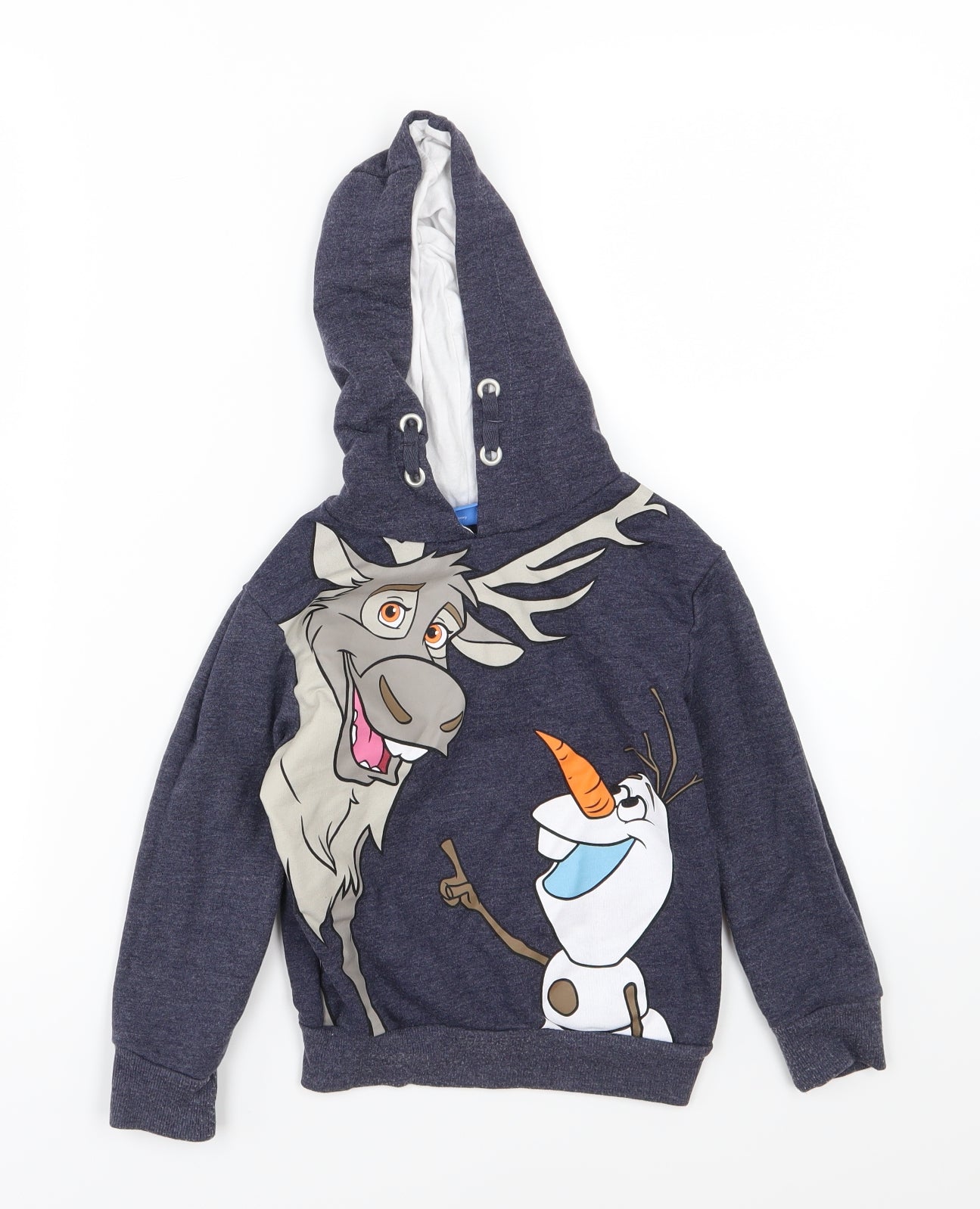 Primark Boys Blue  Jersey Pullover Hoodie Size 5-6 Years  - Frozen