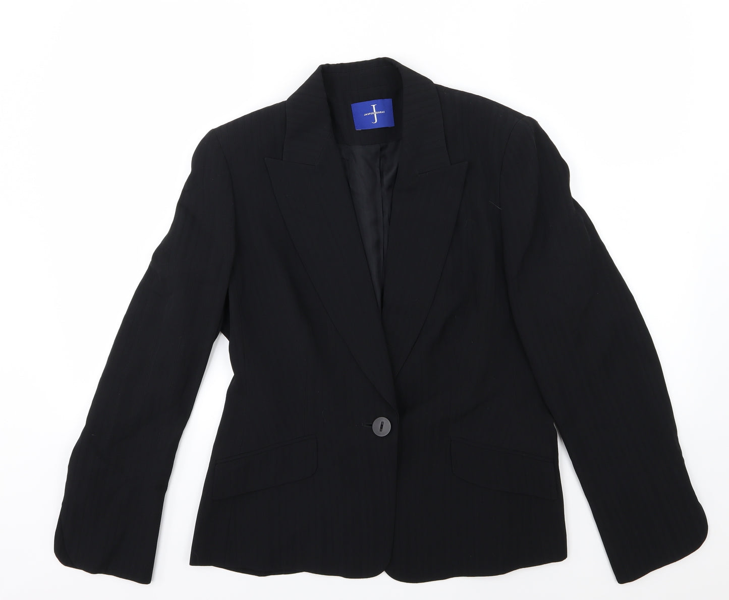 Jasper Conran Womens Black Striped  Jacket Suit Jacket Size 14