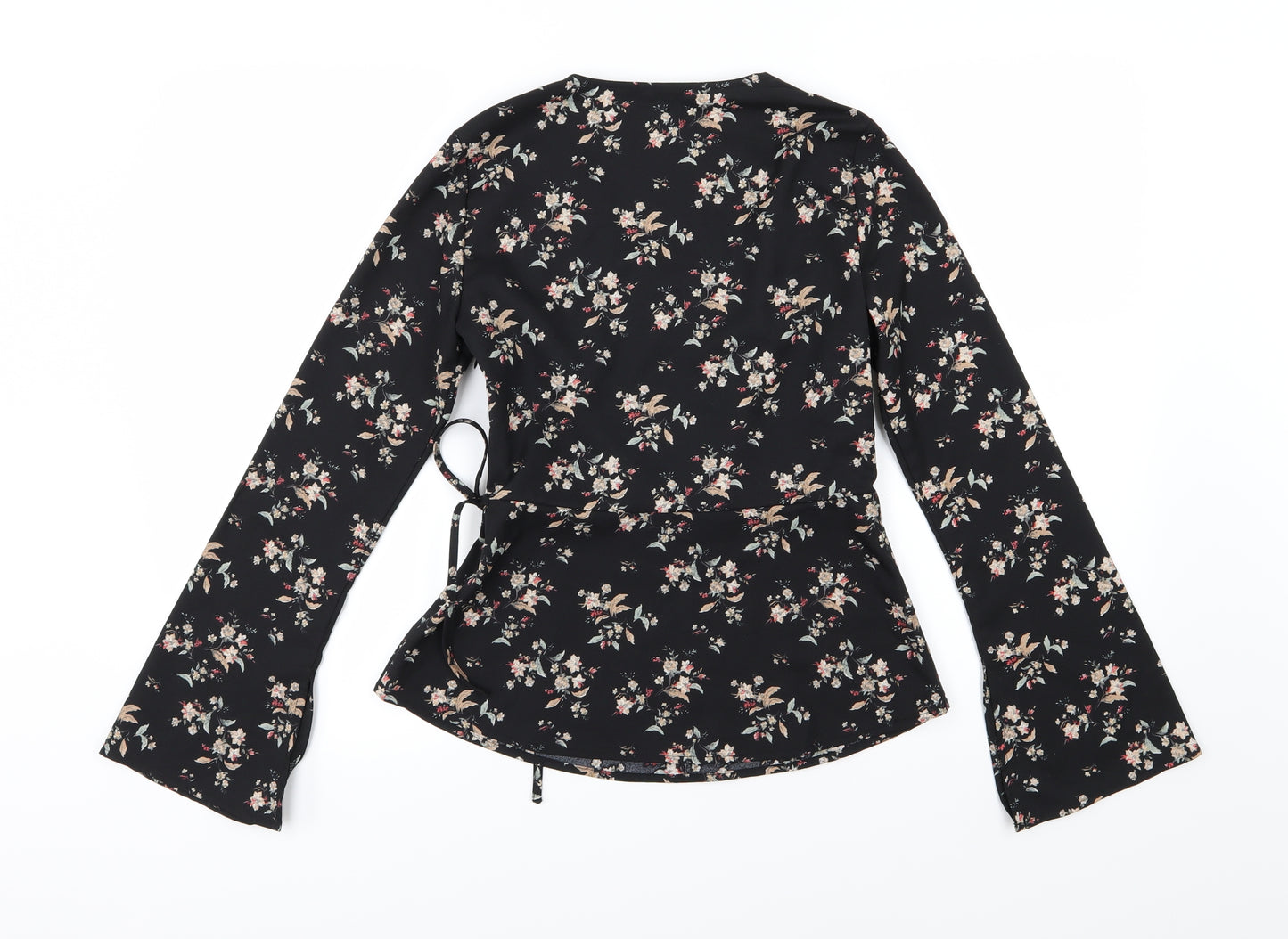 Joe Browns Womens Black Floral  Basic Blouse Size 8